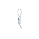 Whale Tail with Enamel Sterling Silver Pendant TPD4902 - Pendants